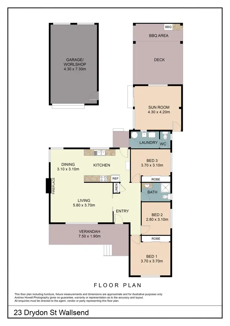 Floorplan of Homely house listing, 23 Drydon Street, Wallsend NSW 2287