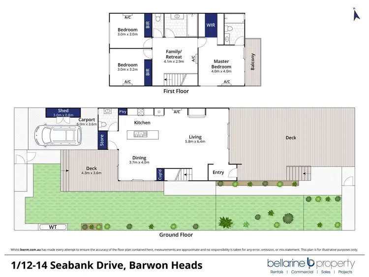 Floorplan of Homely townhouse listing, 1/12-14 Seabank Drive, Barwon Heads VIC 3227