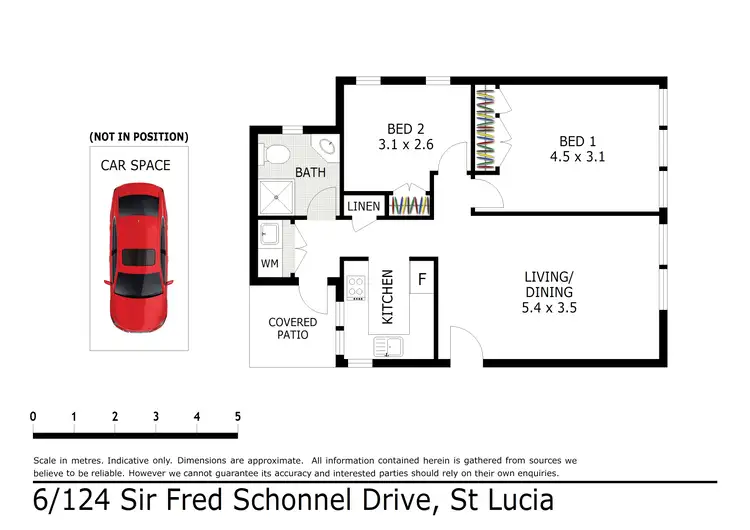 Floorplan of Homely apartment listing, 6/124 Sir Fred Schonell Drive, St Lucia QLD 4067