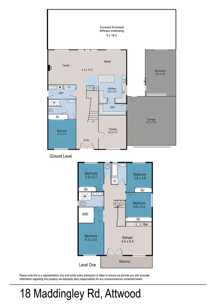 Floorplan of Homely house listing, 18 Maddingley Road, Attwood VIC 3049