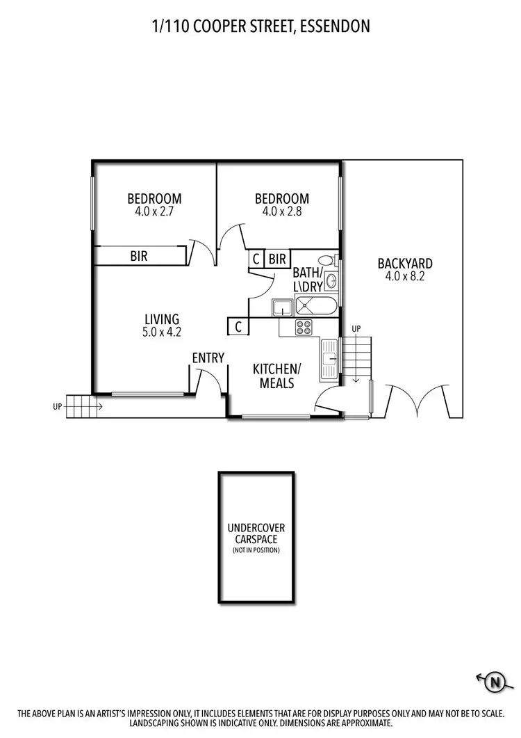 Floorplan of Homely unit listing, 1/110 Cooper Street, Essendon VIC 3040