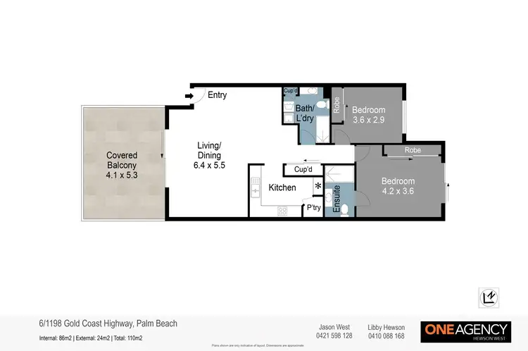 Floorplan of Homely apartment listing, 6/1198 Gold Coast Highway, Palm Beach QLD 4221