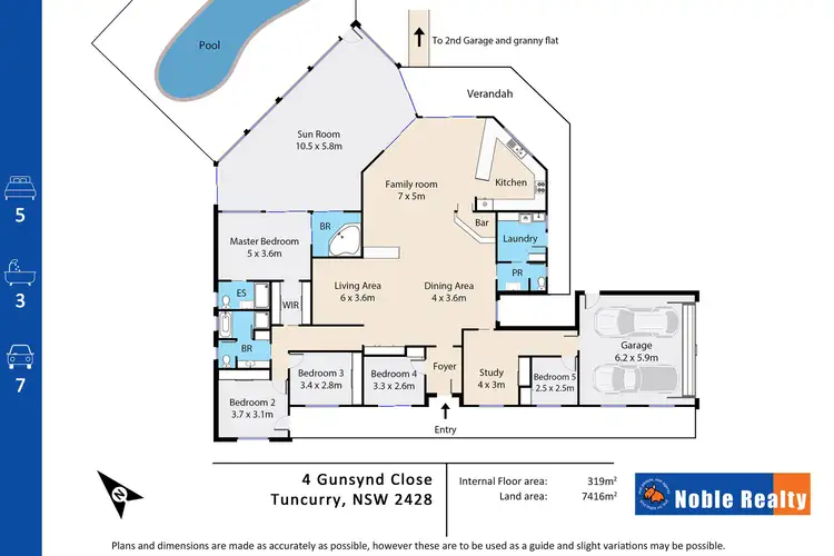 Floorplan of Homely house listing, 4 Gunsynd Close, Tuncurry NSW 2428