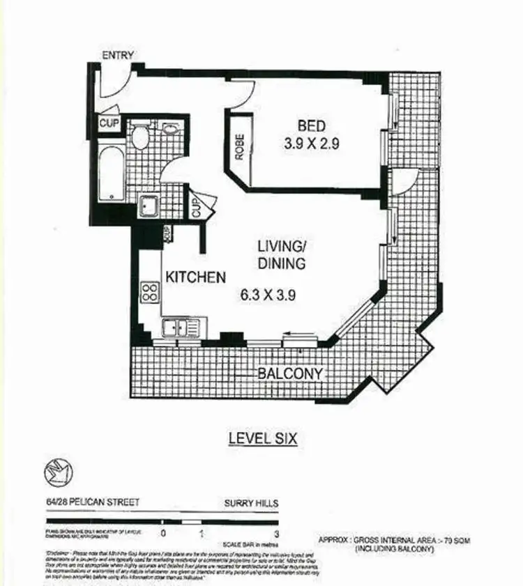 Floorplan of Homely apartment listing, 64/28 Pelican Street, Surry Hills NSW 2010