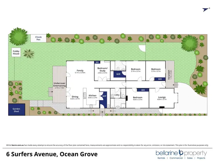 Floorplan of Homely house listing, 6 Surfers Avenue, Ocean Grove VIC 3226