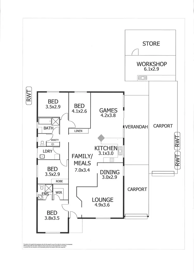 Floorplan of Homely house listing, 11 Mellor Road, Murray Bridge SA 5253