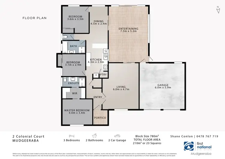 Floorplan of Homely house listing, 2 Colonial Court, Mudgeeraba QLD 4213