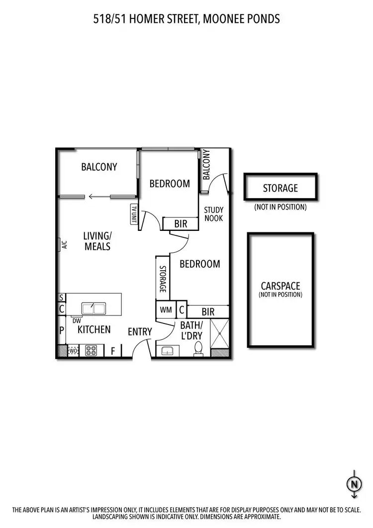 Floorplan of Homely apartment listing, 518/51 Homer Street, Moonee Ponds VIC 3039