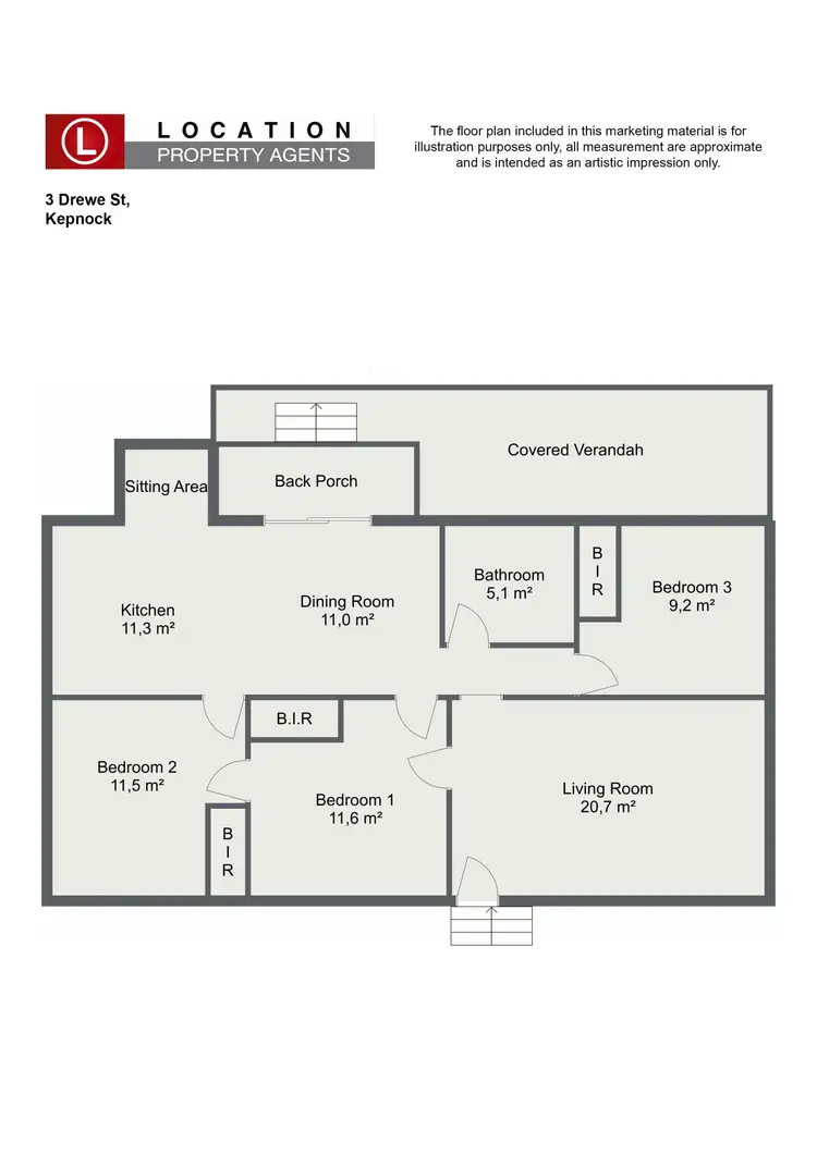 Floorplan of Homely house listing, 3 Drewe Street, Kepnock QLD 4670