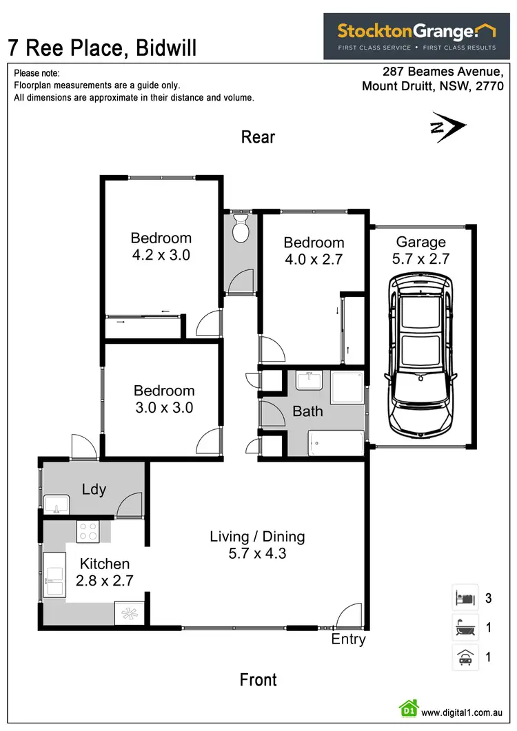 Floorplan of Homely villa listing, 7 Ree Place, Bidwill NSW 2770