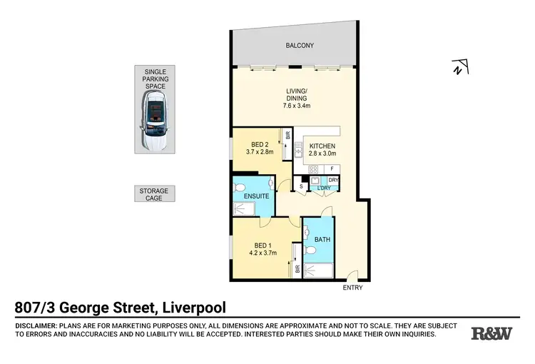 Floorplan of Homely apartment listing, 807/3 George Street, Warwick Farm NSW 2170