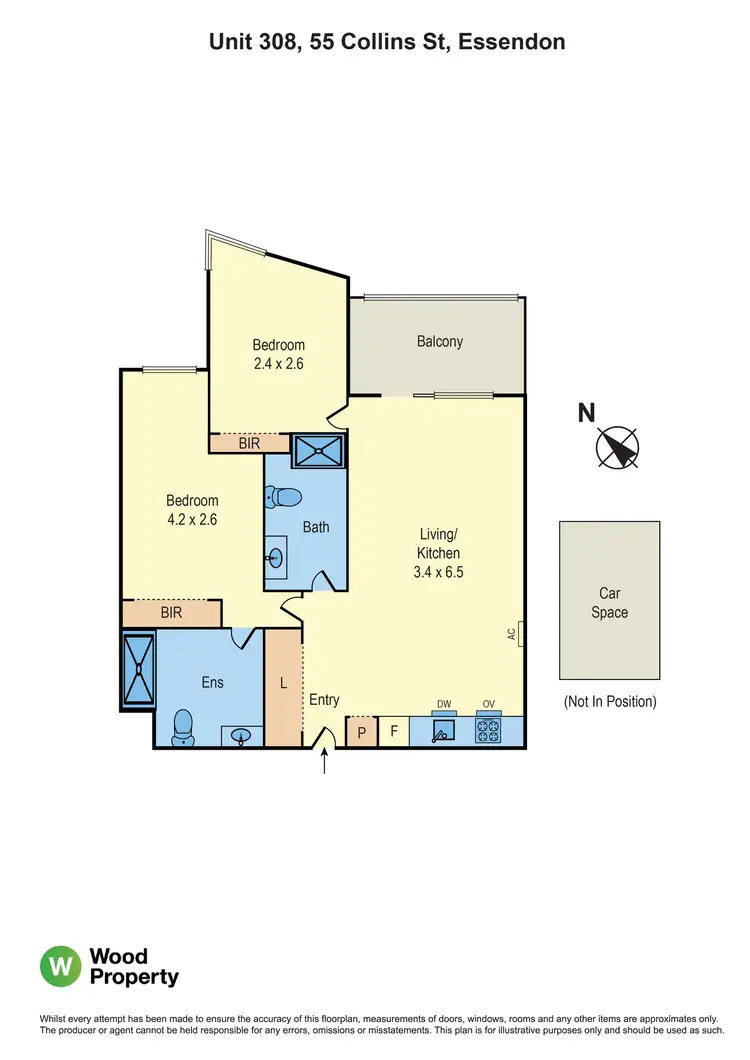Floorplan of Homely apartment listing, 308/55 Collins St, Essendon VIC 3040