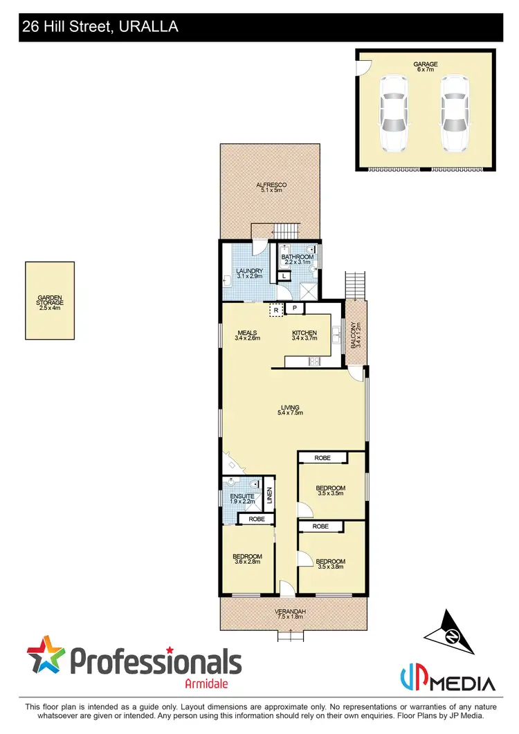 Floorplan of Homely house listing, 26 Hill Street, Uralla NSW 2358