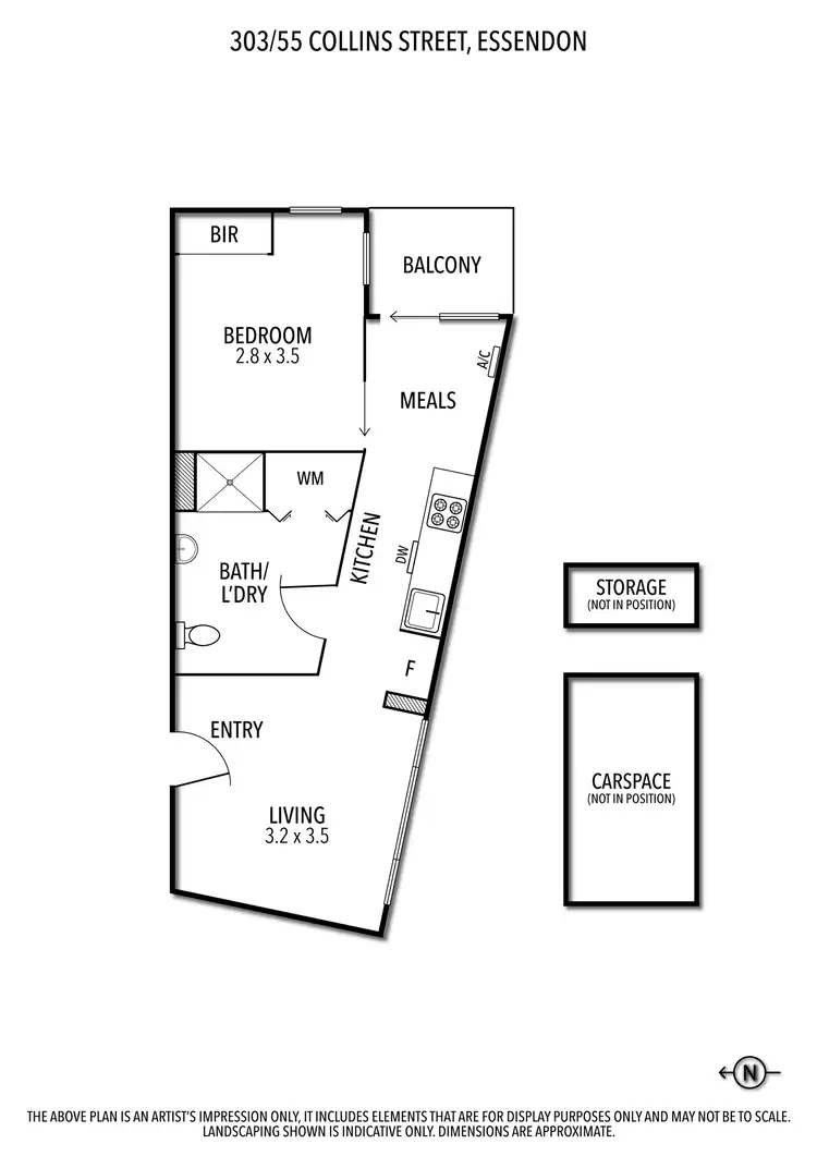 Floorplan of Homely apartment listing, 303/55 Collins Street, Essendon VIC 3040