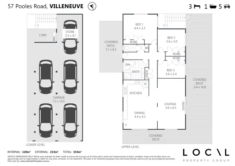 Floorplan of Homely house listing, 57 Pooles Road, Villeneuve QLD 4514