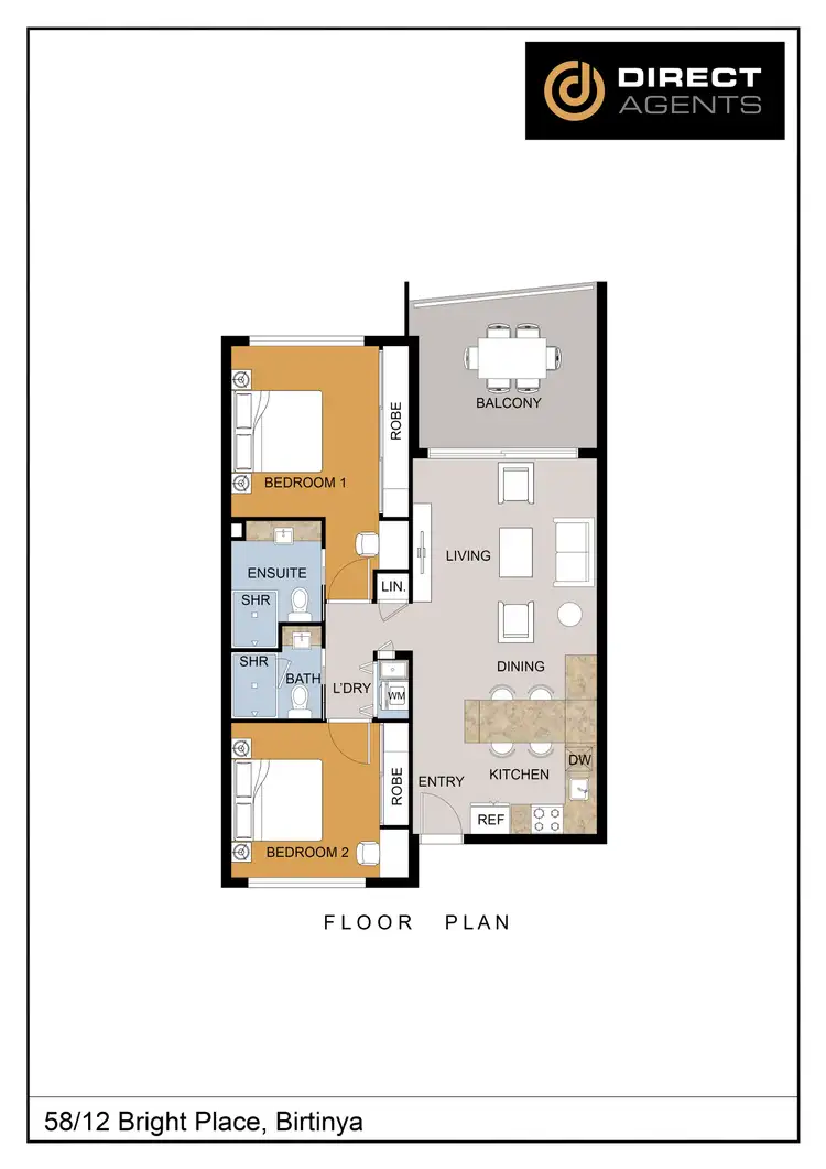 Floorplan of Homely unit listing, 58/12 Bright Place, Birtinya QLD 4575