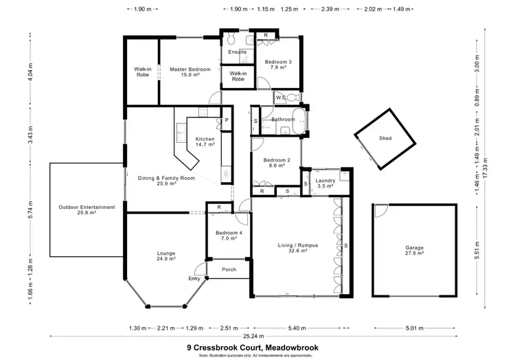 Floorplan of Homely house listing, 9 Cressbrook Court, Meadowbrook QLD 4131