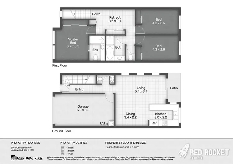 Floorplan of Homely townhouse listing, 30/1-5 Cascade Drive, Underwood QLD 4119