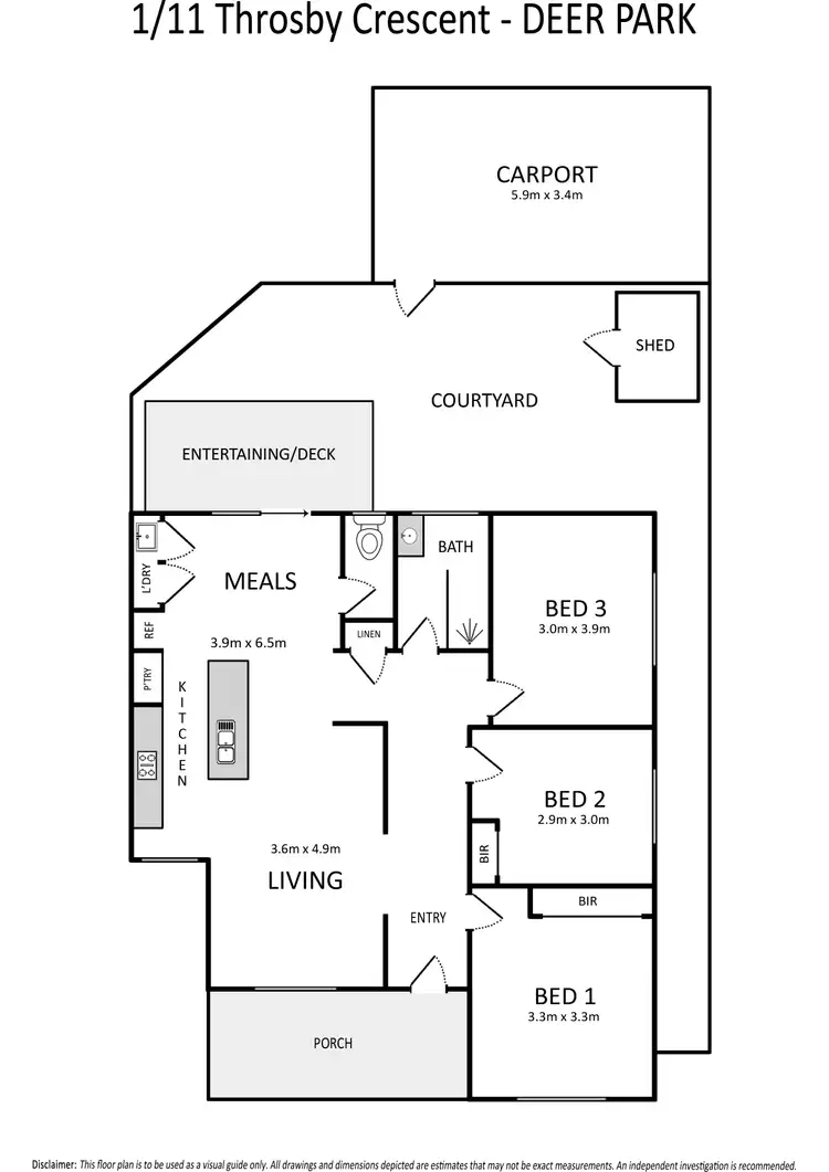 Floorplan of Homely house listing, 1/11 Throsby Crescent, Deer Park VIC 3023