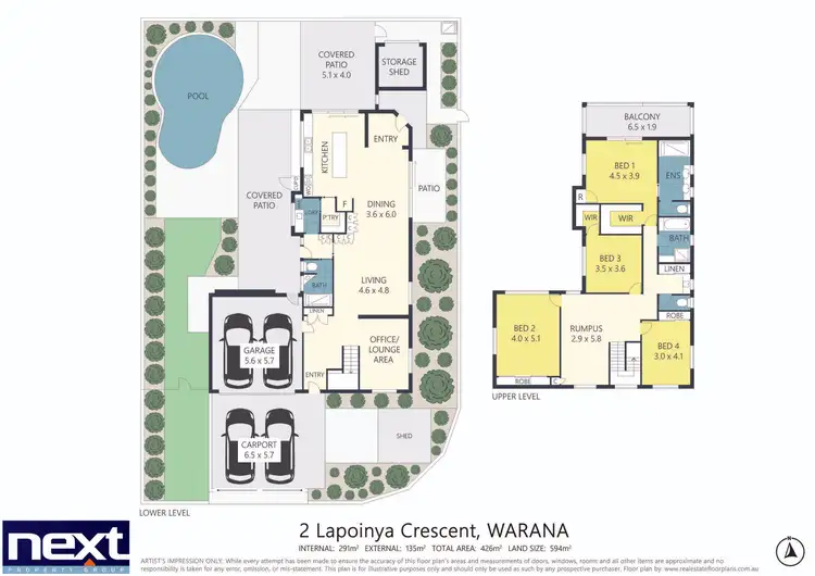 Floorplan of Homely house listing, 2 Lapoinya Crescent, Warana QLD 4575