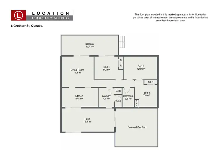 Floorplan of Homely house listing, 6 Grotherr Street, Qunaba QLD 4670