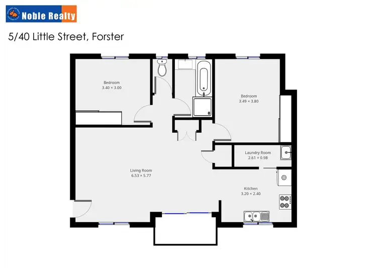 Floorplan of Homely unit listing, 5/40 Little Street, Forster NSW 2428