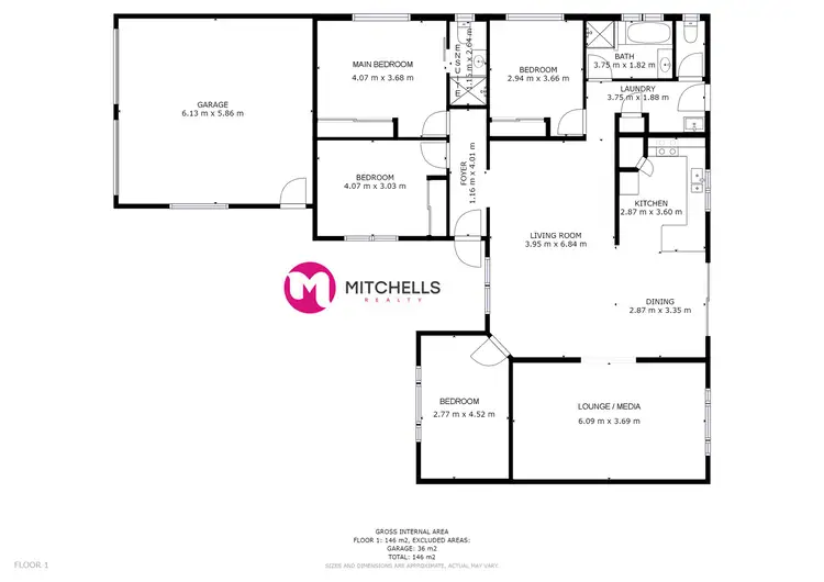 Floorplan of Homely house listing, 7 Sittella Close, Eli Waters QLD 4655