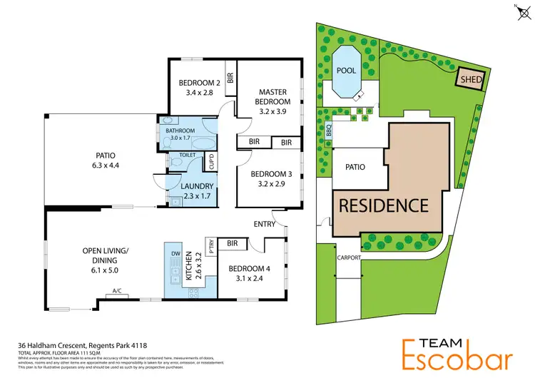 Floorplan of Homely house listing, 36 Haldham Crescent, Regents Park QLD 4118