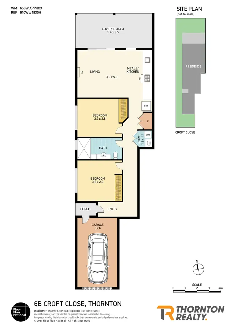 Floorplan of Homely semi-detached listing, 6b Croft Close, Thornton NSW 2322
