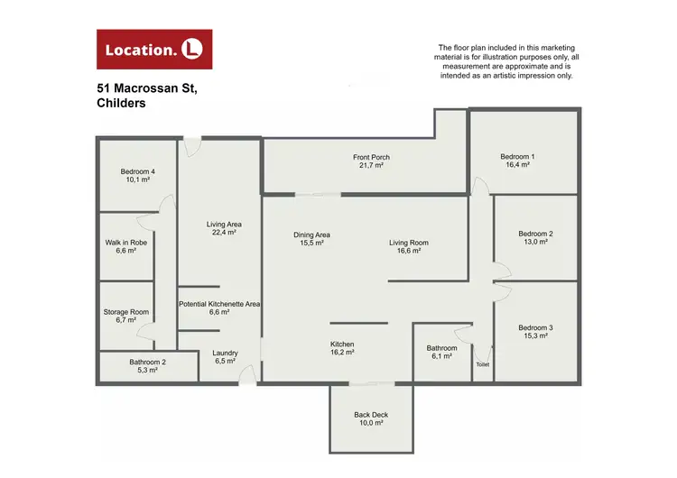 Floorplan of Homely house listing, 51 Macrossan Street, Childers QLD 4660