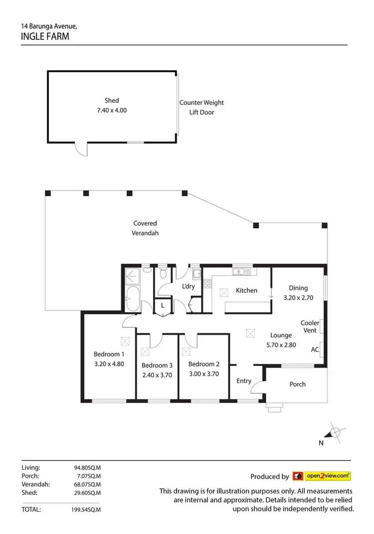 Floorplan of Homely house listing, 14 Barunga Avenue, Ingle Farm SA 5098