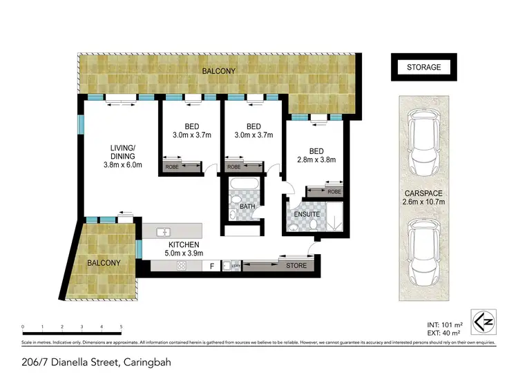 Floorplan of Homely apartment listing, 206/7 Dianella Street, Caringbah NSW 2229