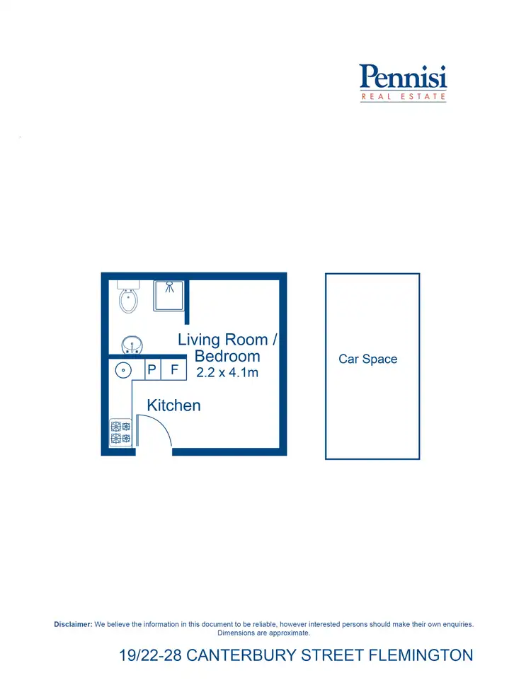Floorplan of Homely unit listing, 19/22-28 Canterbury Street, Flemington VIC 3031