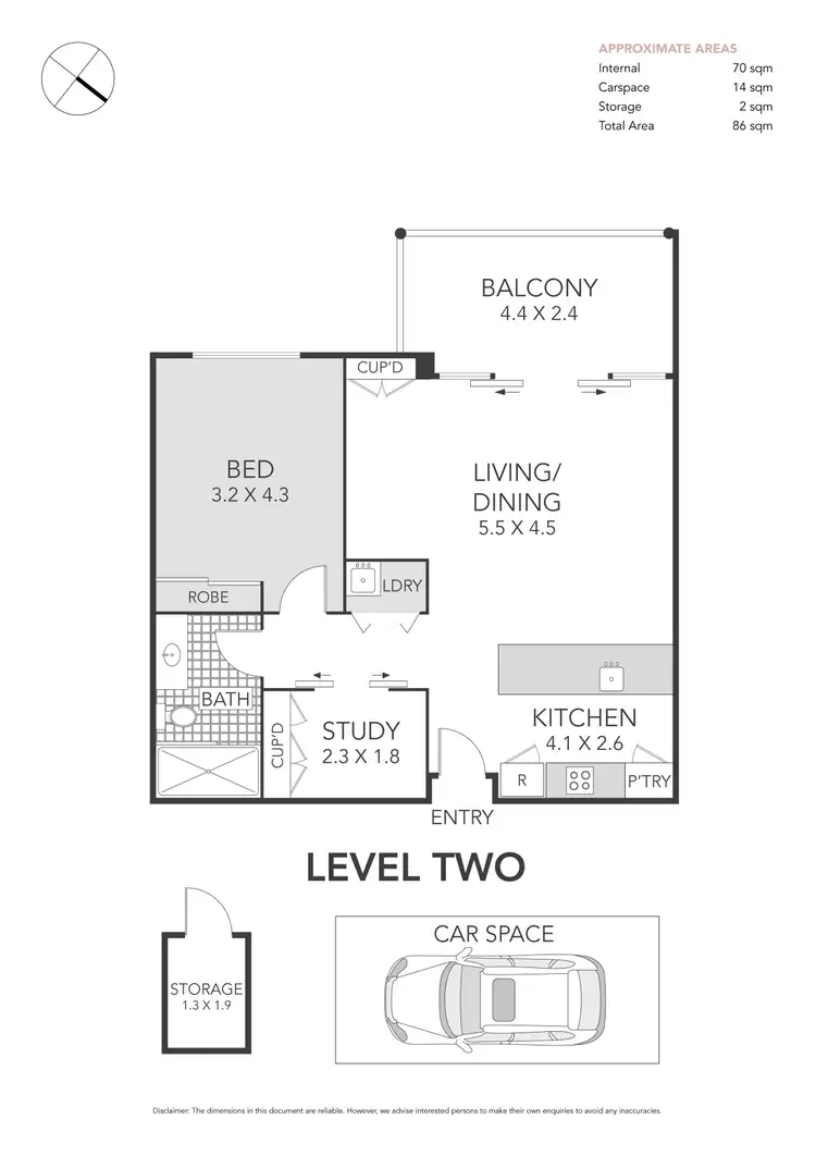 Floorplan of Homely apartment listing, 208/58 Peninsula Drive, Breakfast Point NSW 2137
