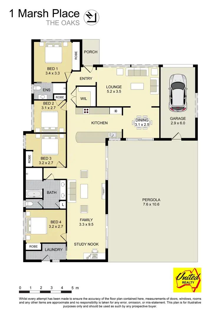 Floorplan of Homely house listing, 1 Marsh Place, The Oaks NSW 2570
