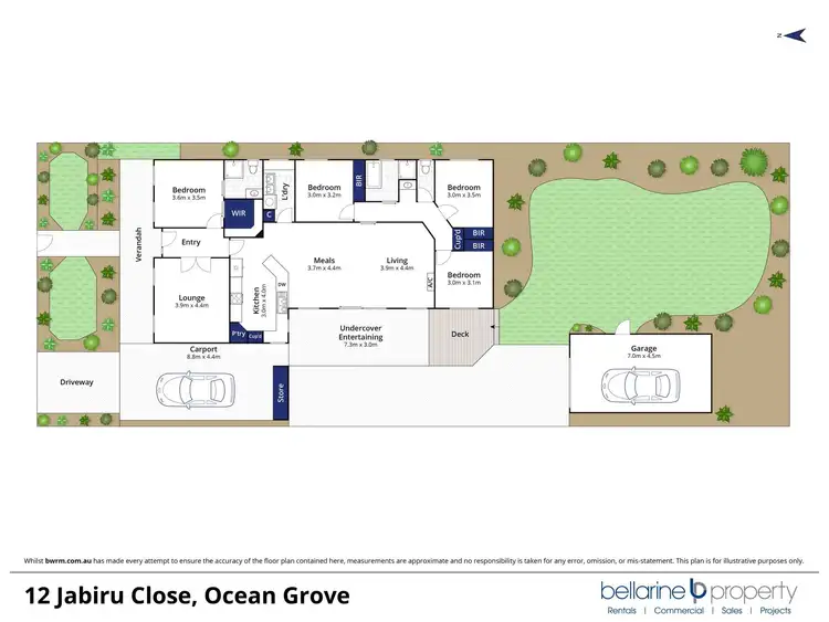 Floorplan of Homely house listing, 12 Jabiru Close, Ocean Grove VIC 3226