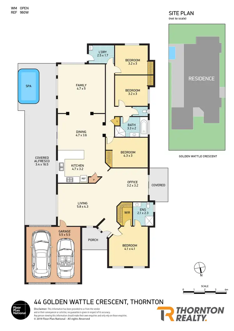 Floorplan of Homely house listing, 44 Golden Wattle Crescent, Thornton NSW 2322