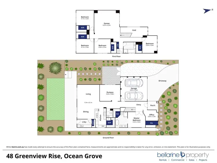Floorplan of Homely house listing, 48 Greenview Rise, Ocean Grove VIC 3226