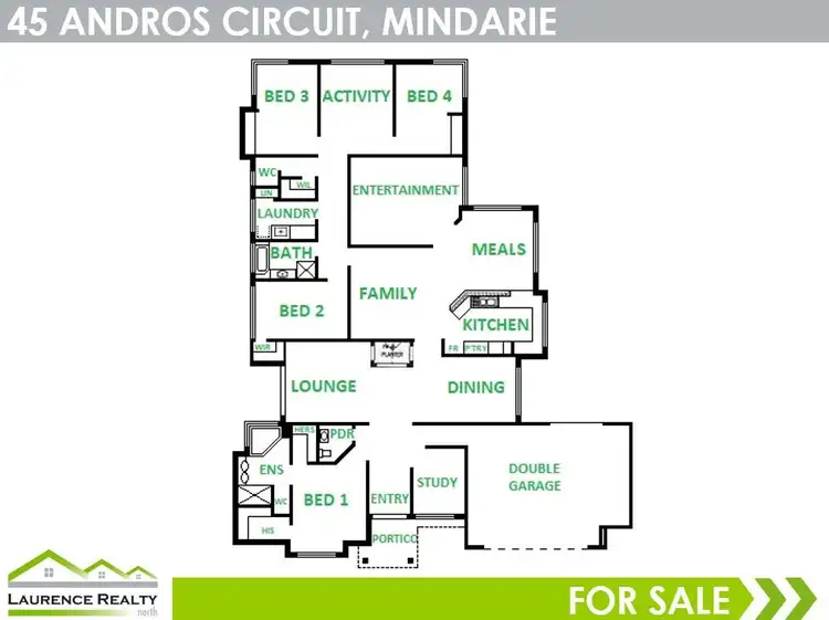Floorplan of Homely house listing, 45 Andros Circuit, Mindarie WA 6030