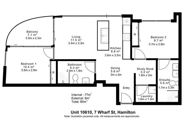 Floorplan of Homely house listing, 10610/7 Wharf Street, Hamilton QLD 4007