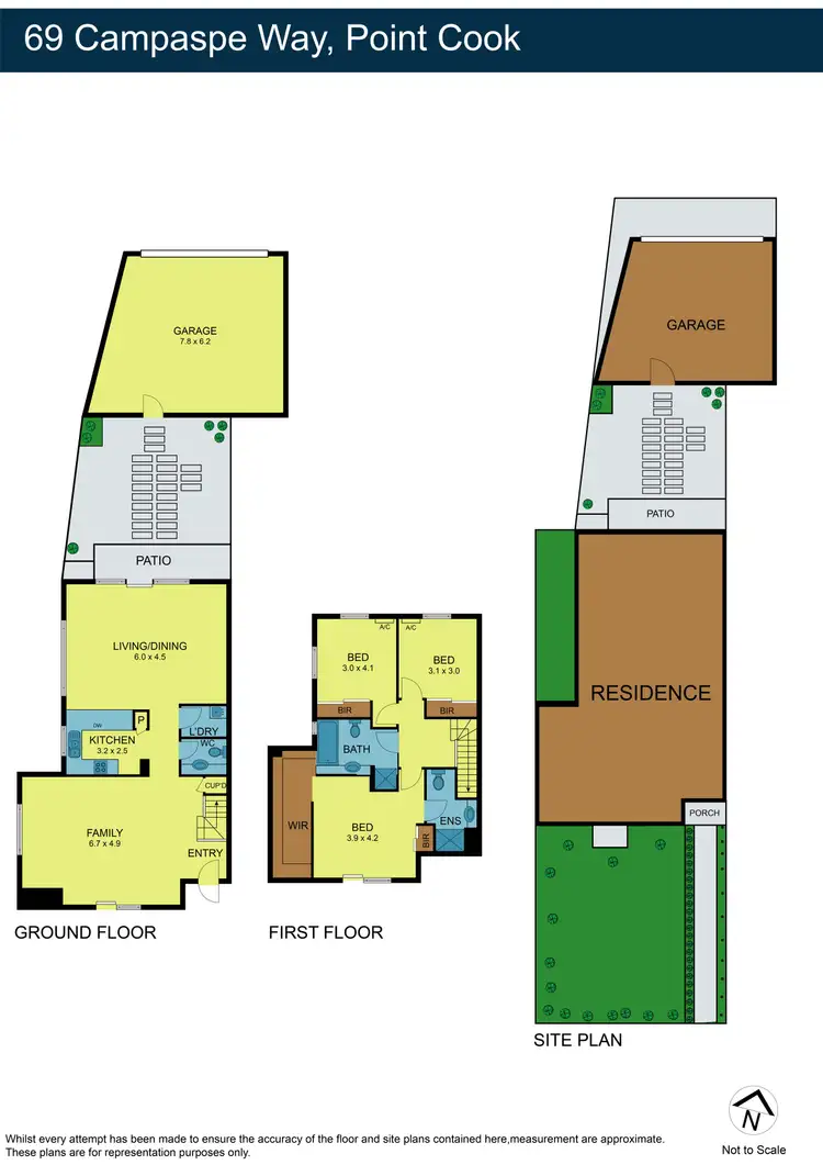 Floorplan of Homely townhouse listing, 69 Campaspe Way, Point Cook VIC 3030