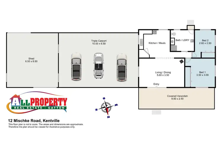 Floorplan of Homely rural property listing, 12 Mischke Road, Kentville QLD 4341