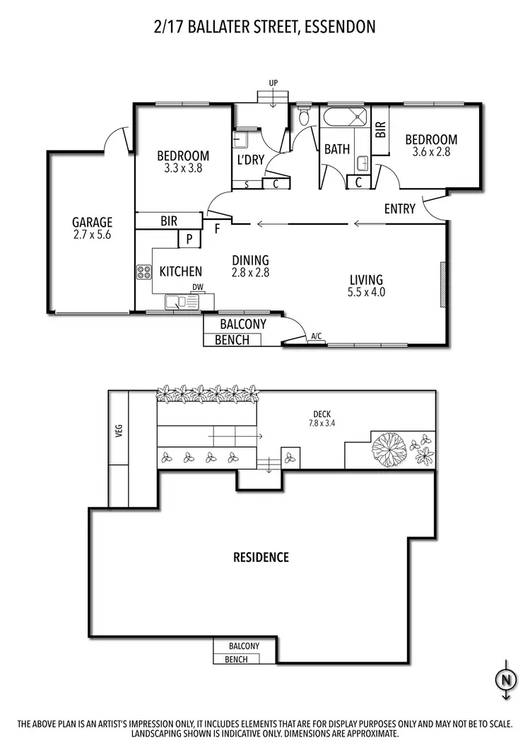 Floorplan of Homely unit listing, 2/17 Ballater Street, Essendon VIC 3040