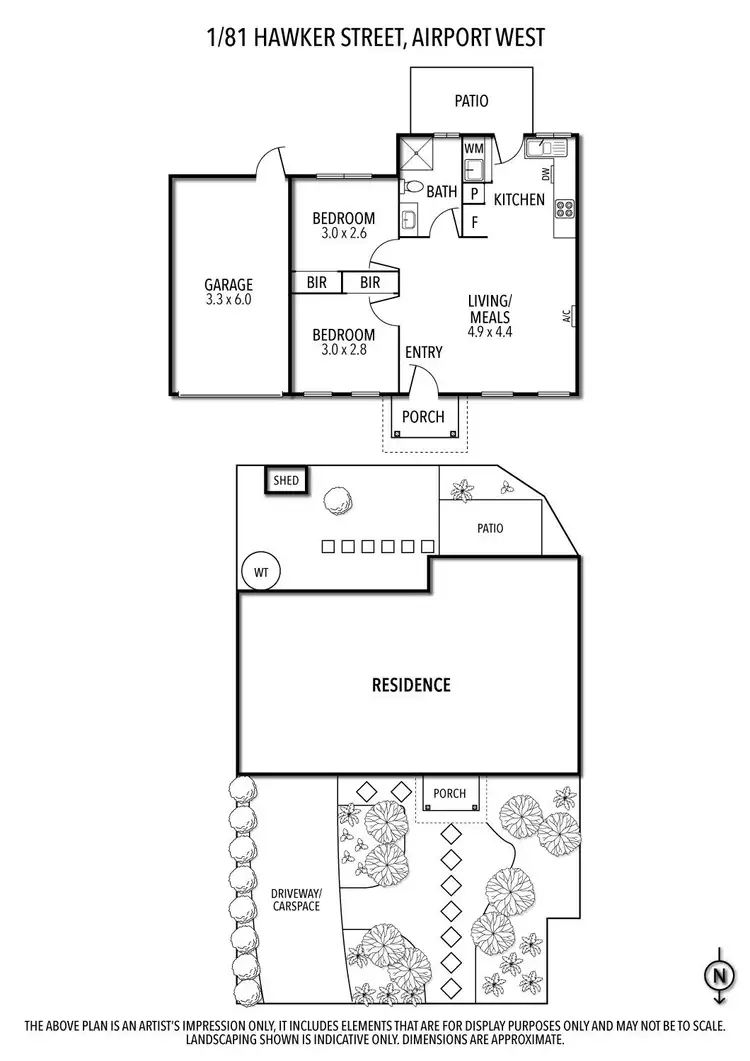 Floorplan of Homely unit listing, 1/81 Hawker Street, Airport West VIC 3042