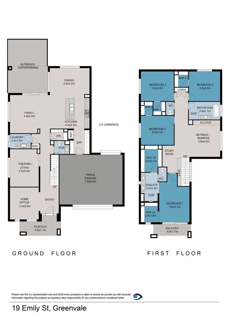 Floorplan of Homely house listing, 19 Emily Street, Greenvale VIC 3059