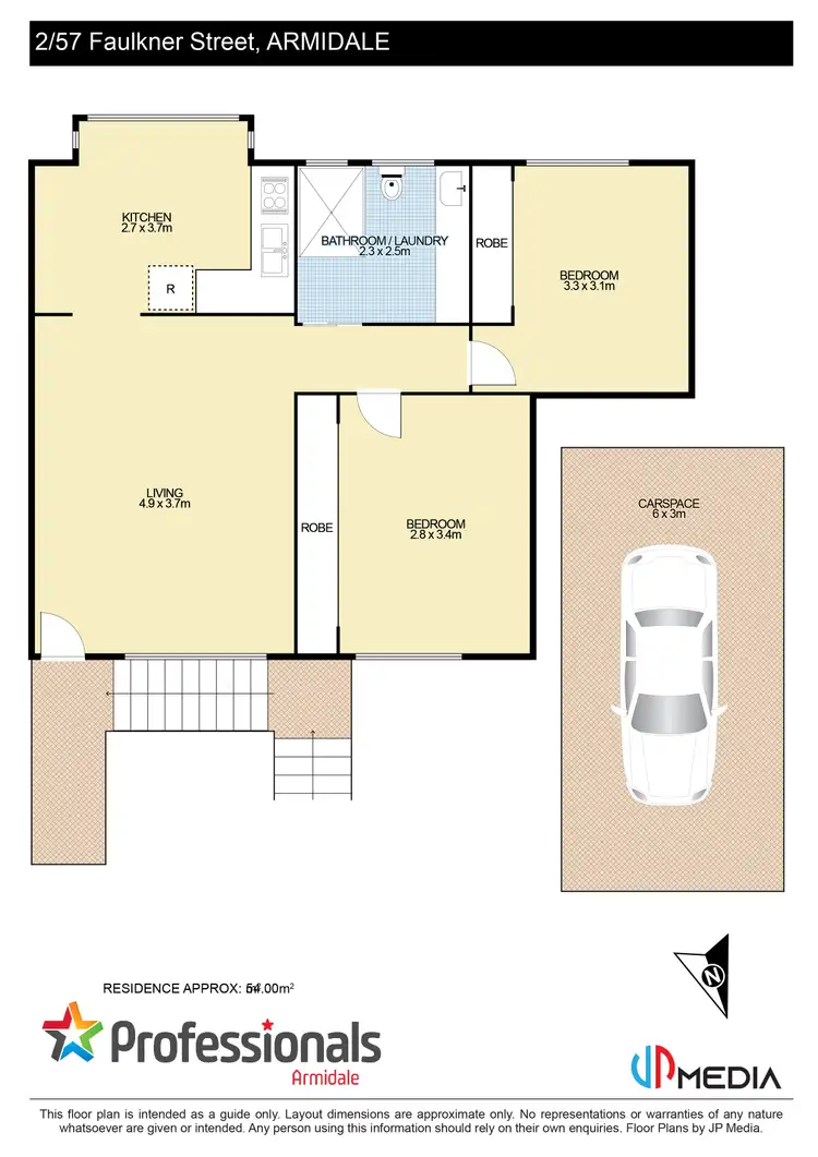 Floorplan of Homely unit listing, 2/57 Faulkner Street, Armidale NSW 2350