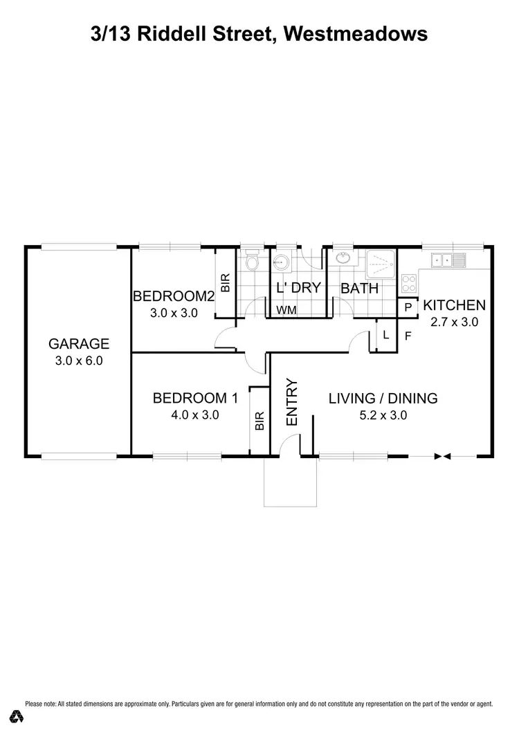 Floorplan of Homely unit listing, 3/13 Riddell Street, Westmeadows VIC 3049
