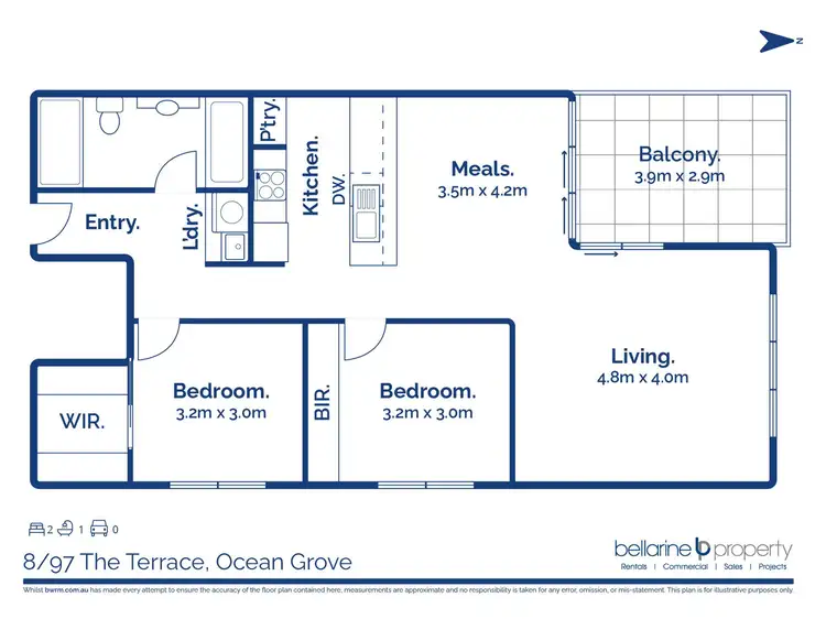 Floorplan of Homely apartment listing, 8/97 The Terrace, Ocean Grove VIC 3226