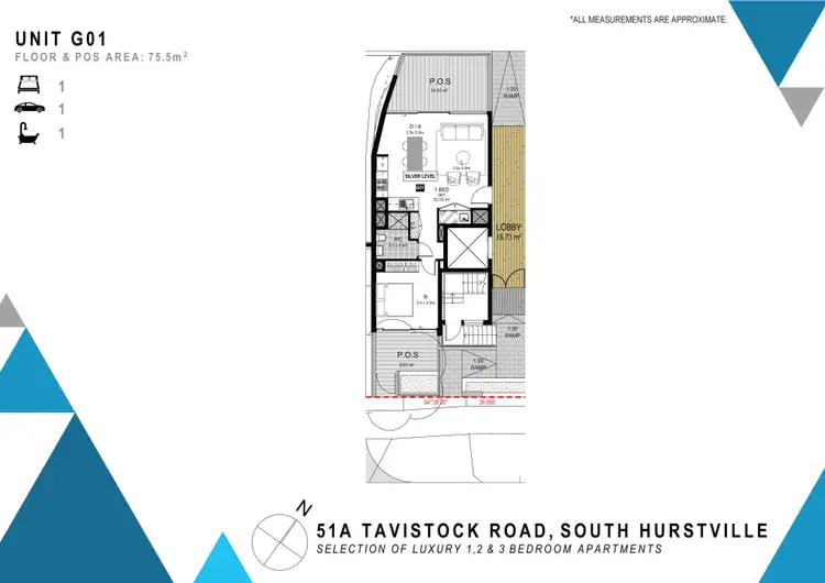 Floorplan of Homely apartment listing, G01/51A Tavistock Road, South Hurstville NSW 2221