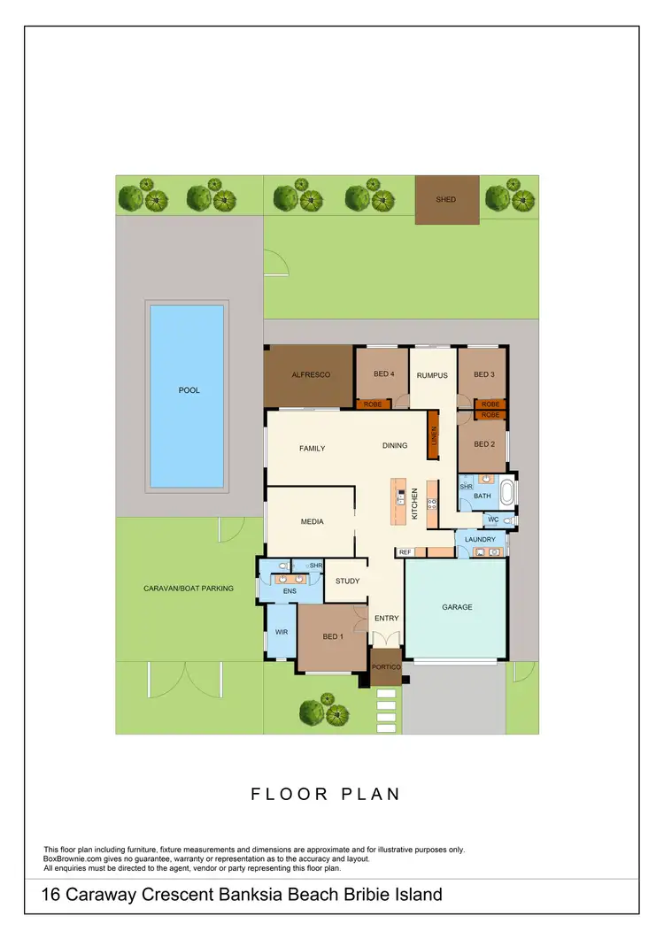 Floorplan of Homely house listing, 16 Caraway Crescent, Banksia Beach QLD 4507